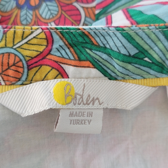 Boden Notch Neck Floral Dress US 16/18 L - Picture 13 of 16